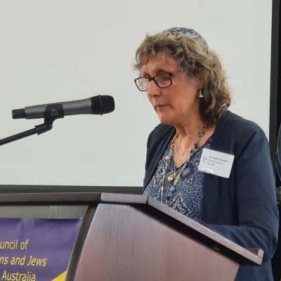 Dr Judith Schneider, Vice-Chair CCJWA provided an account of the different backgrounds of the victims of the Shoah.